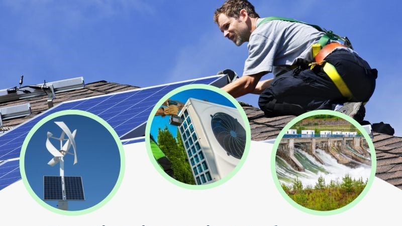 man fitting solar panel